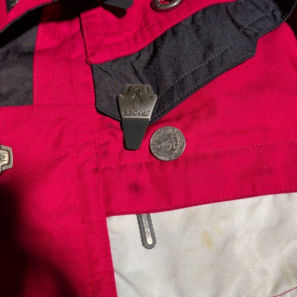 Vintage Spyder Jacket Mens Size L Red Ski Winter Pockets Outdoor Pockets Winter - Picture 2 of 16